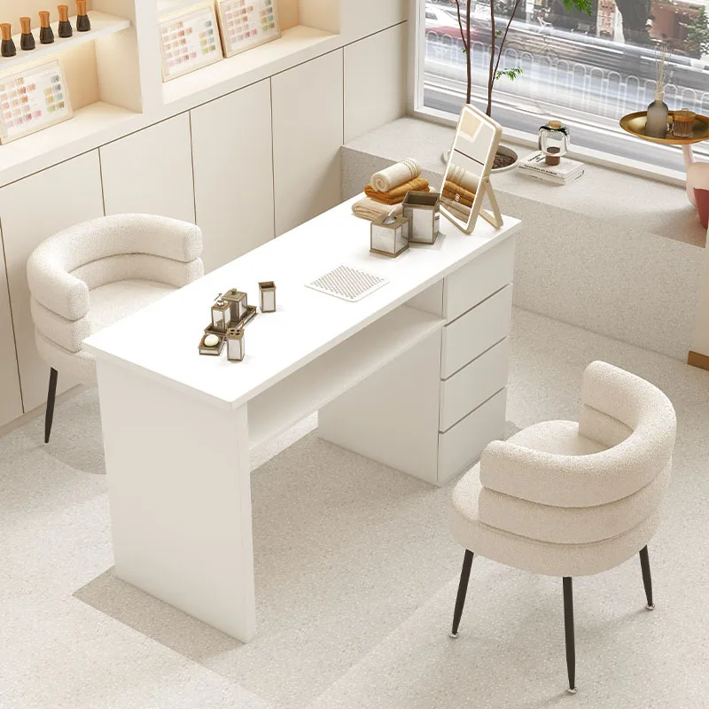 Mesa para manicura, mesas de salón de mármol, escritorio para manicura, organizador de almacenamiento de maquillaje, muebles profesionales de diseño para cabello Nageltisch