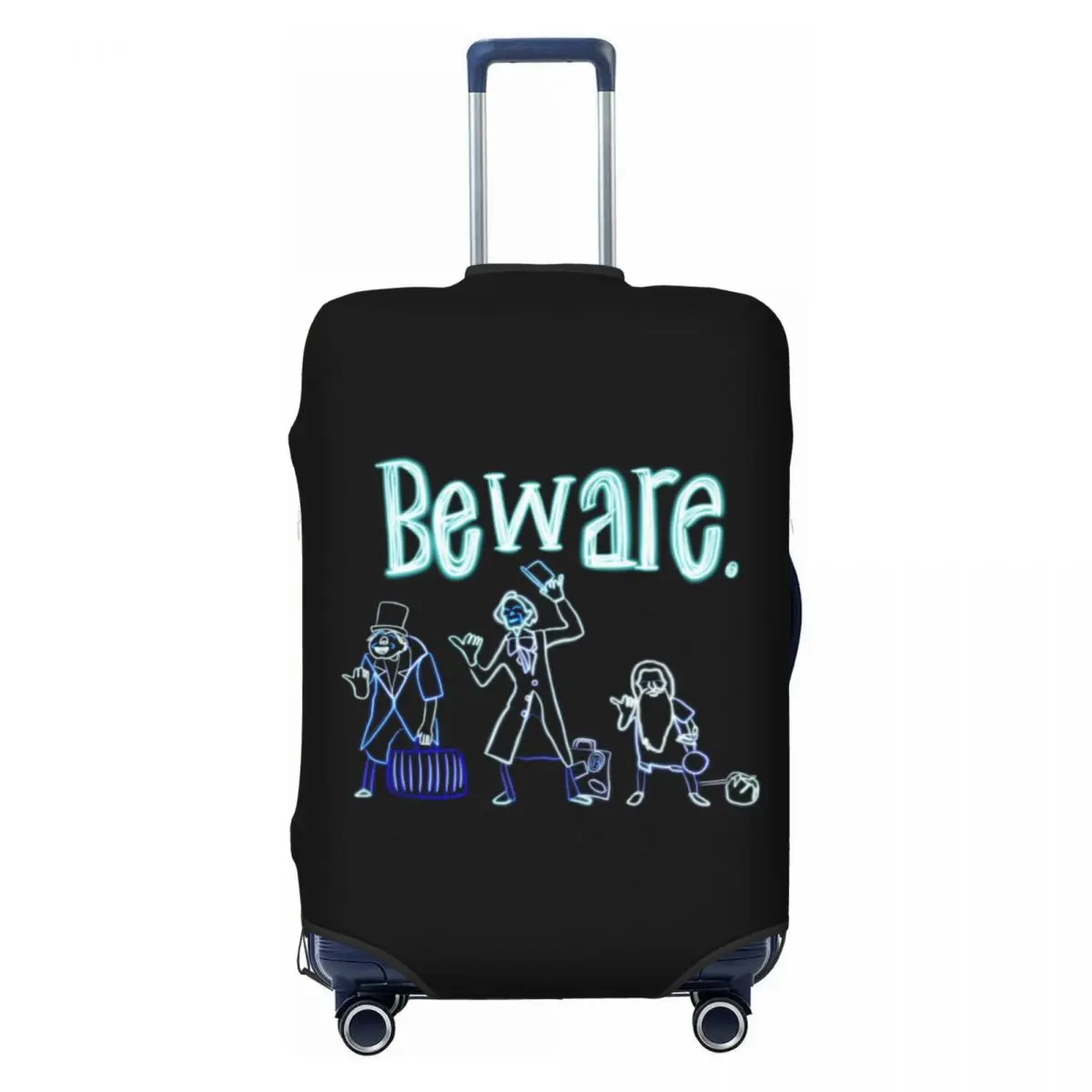 Haunted Mansion Halloween Ghost Travel Elastic Luggage Cover Washable Suitcase Cover Protector Fit 18-32 Inch Trolley Cover