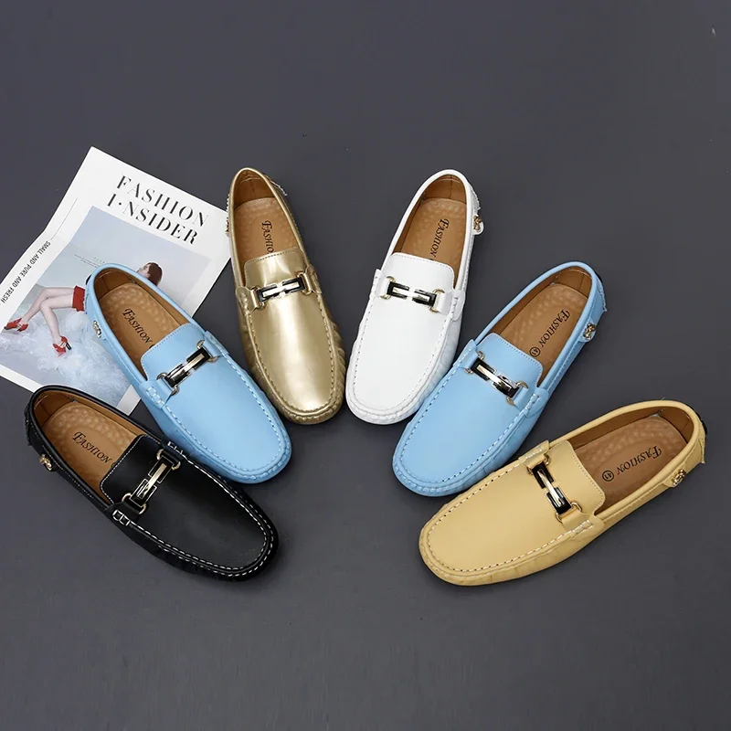 

Handmade Leather Men Shoes Casual Slip On Loafers Breathable Men Flats Moccasins Tooling Plus Size women boats shoes