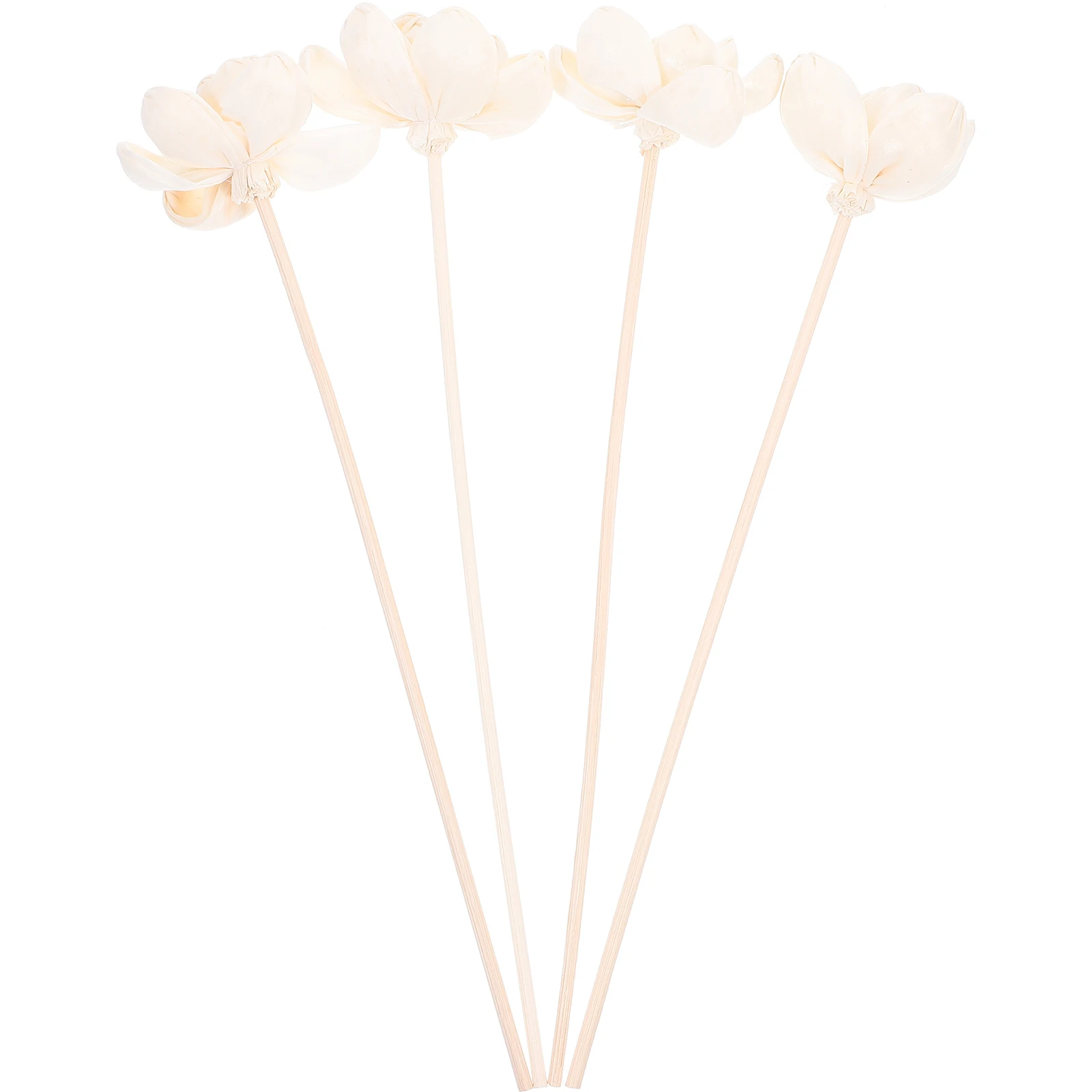 

4 Pcs Dried Flowers Handmade Cotton Diffuser Home Office Decor Essential Oil Absorber Simulated Flower for DIY Craft Bathroom