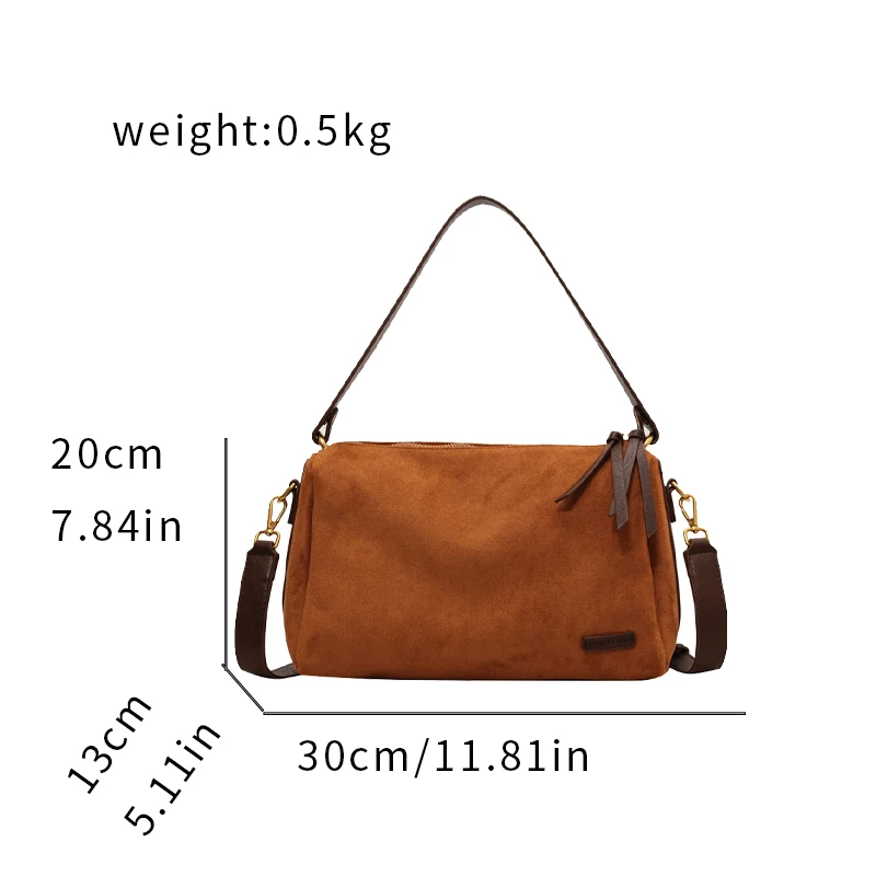 Fashionable Luxury Shoulder Bag Women\'s Crossbody Bag Imitation Deer Velvet Leather Pillow Bag Crossbody Bag Handbag Wallet