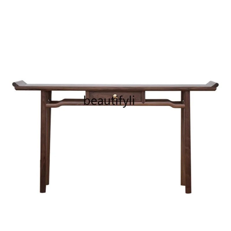 Warped Head a Long Narrow Table Antique Middle Hall Altar Chinese Console Tables Simple Solid Wood Furniture