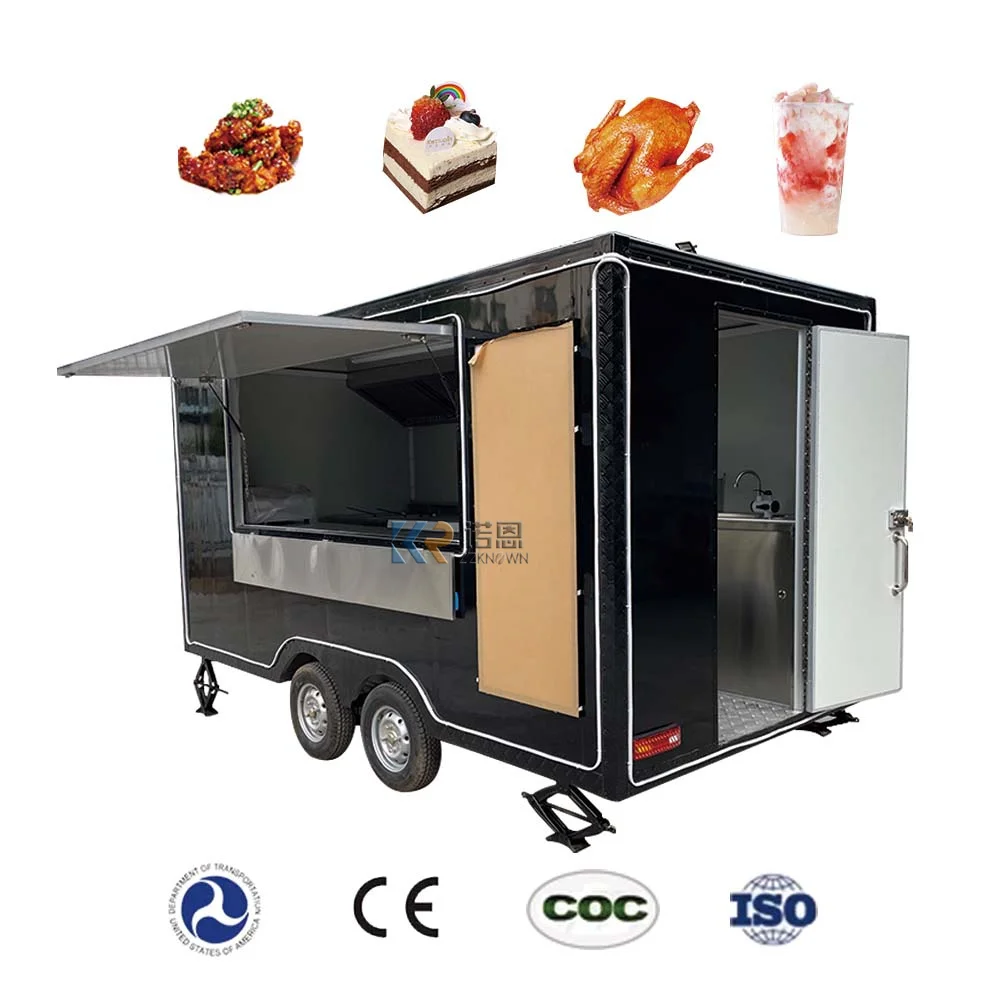 

Mobile Hamburg Food Kiosk Trailer Ice Cream Food Truck Breakfast Cart Fast Food Trailer Snack Vending Cart