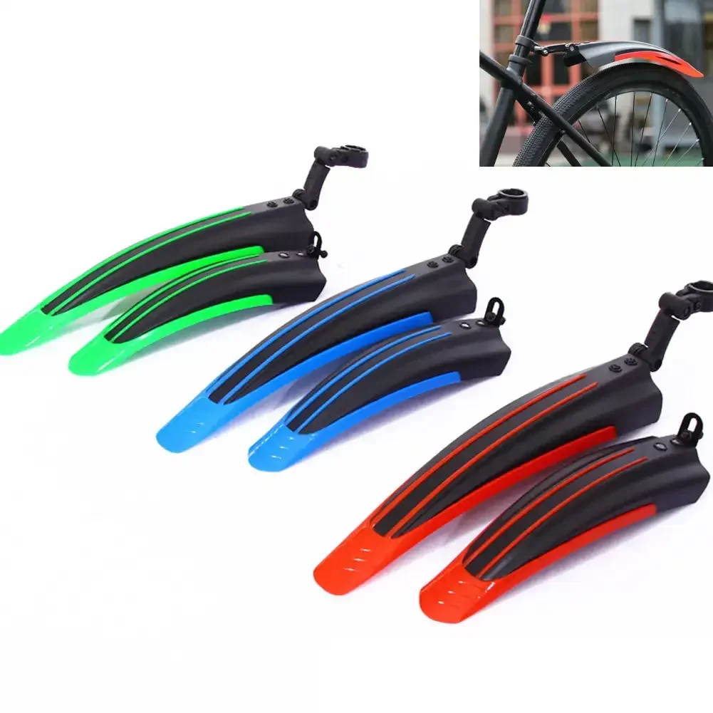 2pcs Bicycle Fenders Splash Fender Guard Set Mountain Bike Rear Front Mudguard Cycling Riding Accessories for 20/22/24/26 Inch