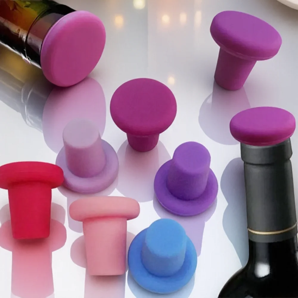 

Силиконовые пробки для бутылок вина, набор из 6 креативных кухонных гаджетов для домашнего бара, аксессуары, безопасные и полезные пробковые колпачки