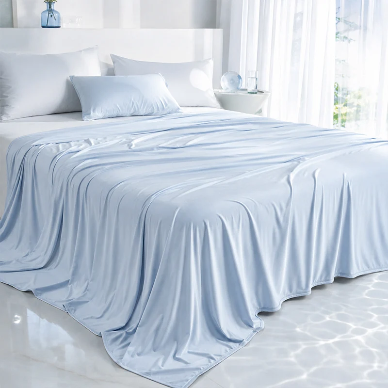 Cold Feeling Ice Stretch Ultra-Thin Single Quilt Ultra-Light Summer Quilt Air-Conditioned Room Sofa Nap Travel Car Portable Multi-Purpose Blanket