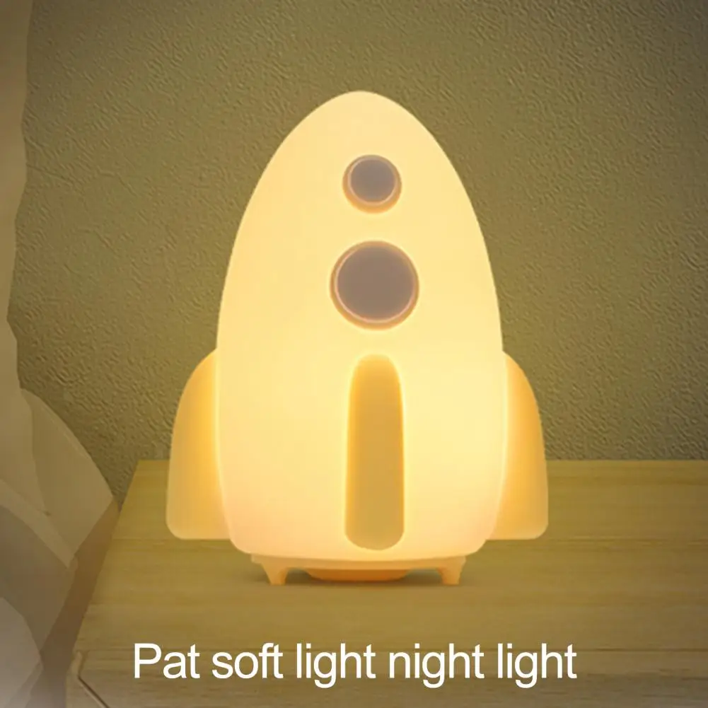 Night Light Useful USB Charging Home Decoration Rocket Style Nursery Lamp Bedroom Sleeping Light for Home