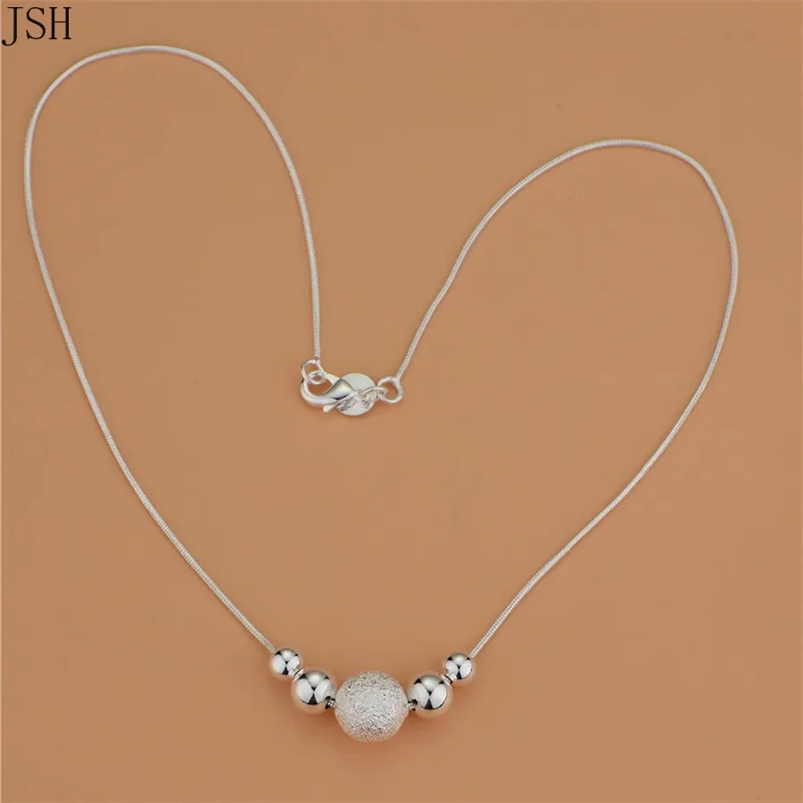 سحر الزفاف الفضة اللون جديد لطيف سيدة الخرزة المرأة قلادة مجوهرات فضية مجوهرات موضة لطيف قلادة قلادة