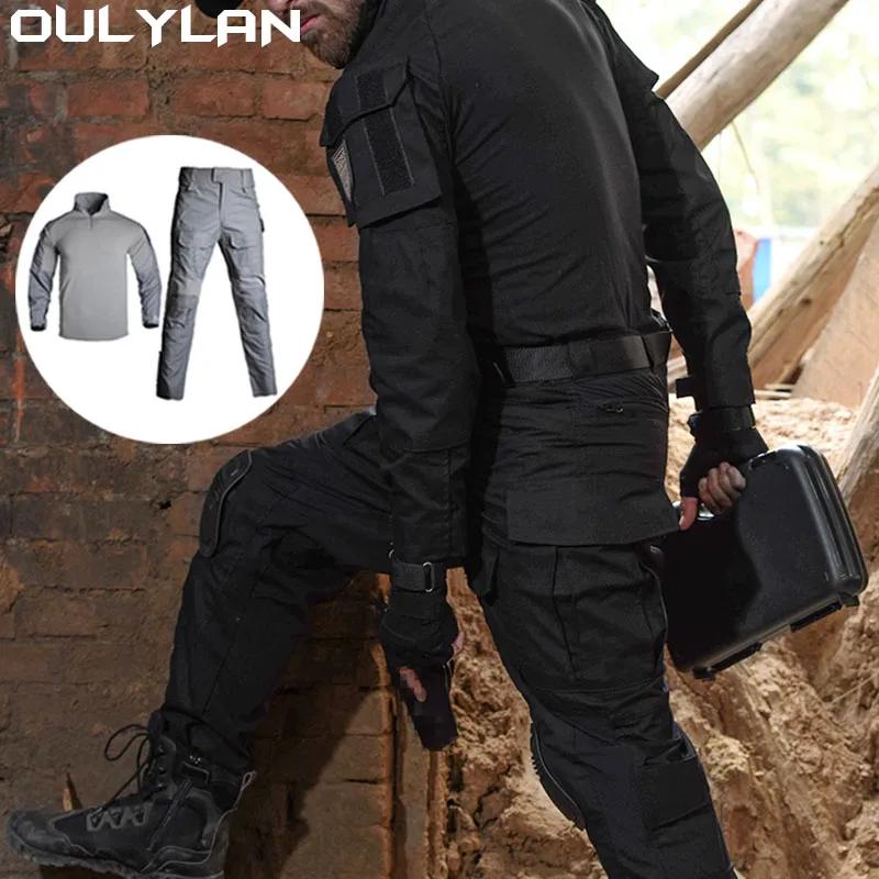 

Polar Mens Tactical Suit Outdoor Training Jacket Tactical Clothes Outdoor Uniform Tops Pants Hunting Hiking Frog Suit