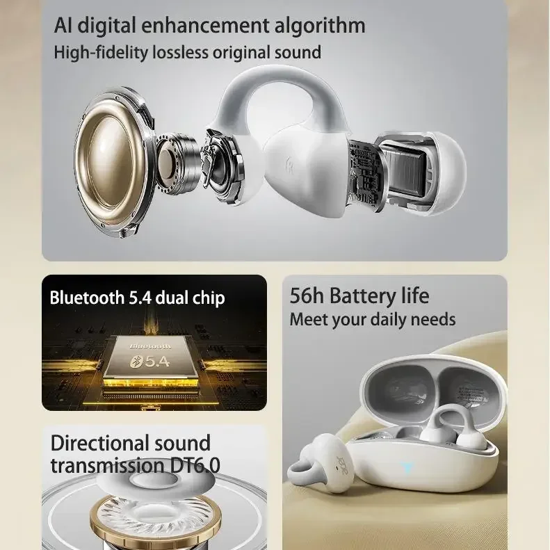 Acer الأذن كليب سماعات TWS كليب على آذان بلوتوث 5.4 سماعات الأذن دولبي جودة الصوت AAC/SBC سماعات رأس رياضية لاسلكية OHR206 #3