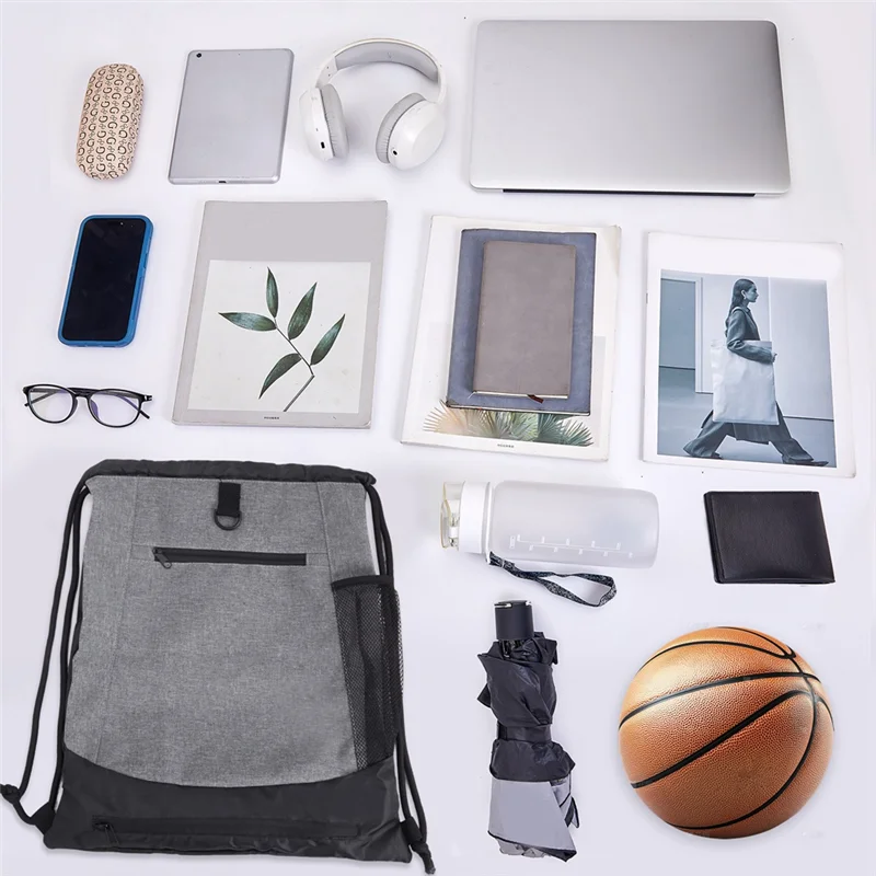 

Drawstring Portable Basketball Back Packs Net Mesh Bag Football Soccer Volleyball Ball Storage Outdoor Sports