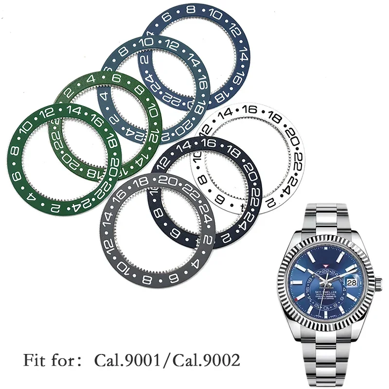 

Watch accessories fit 9001/9002 movement for Skywalker 326934 blue, green and white time zone dial
