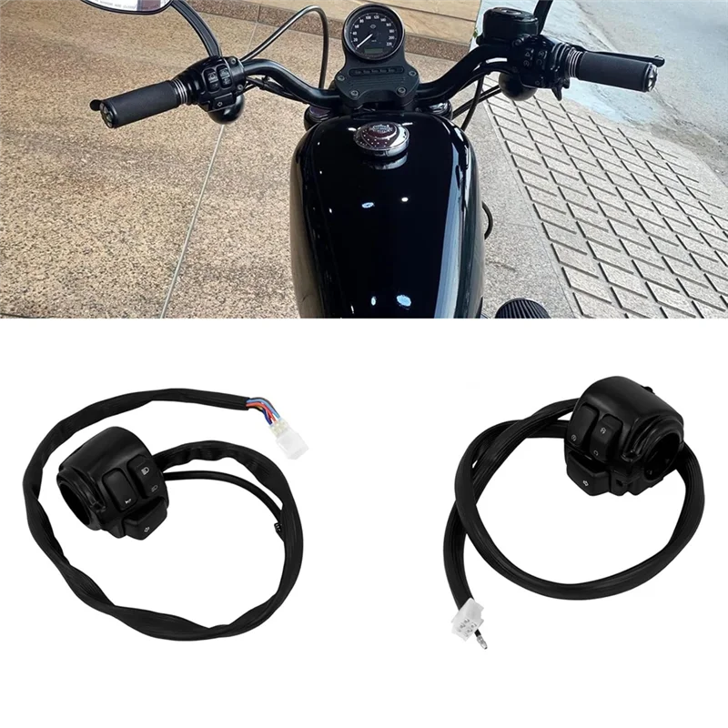 

A10E-мотоциклетные 1-дюймовые переключатели на руле управления и жгут проводов 1996-2012 для Softail Dyna Sportster V-Rod, 1 пара