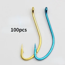 Akita fox hook long handle road sub tube with thin worm bait earthworm hook with barb wild fishing crucian carp hook