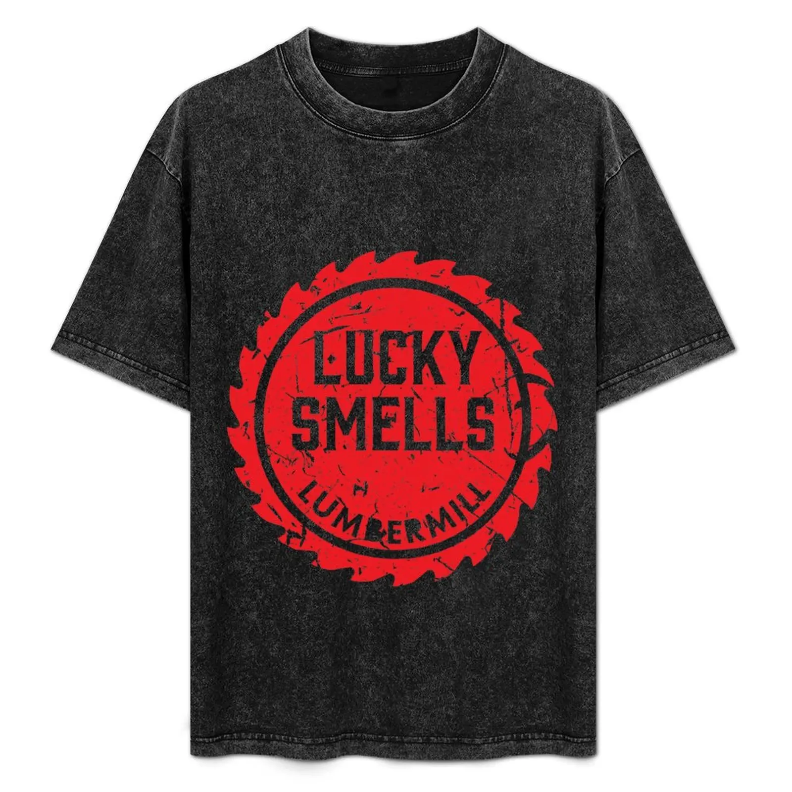 

Lucky Smells Lumbermill Red (A series of Unfortunate events) T-Shirt Casual Everyday Wear T-Shirt