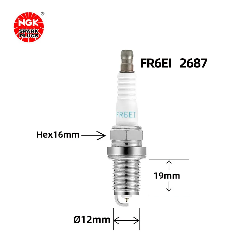 NGK Iridium Spark plug FR6EI 2687 is a 4-piece package for the Winged Kamikaze Dith Trumpchi GS5（4PCS)