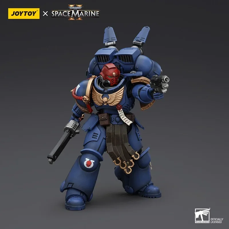 [W magazynie] JOYTOY Warhammer 40K figurka Uitramarines Lieutenant Titus rysunek Gadriel Brother Chairon wspólny ruchomy model