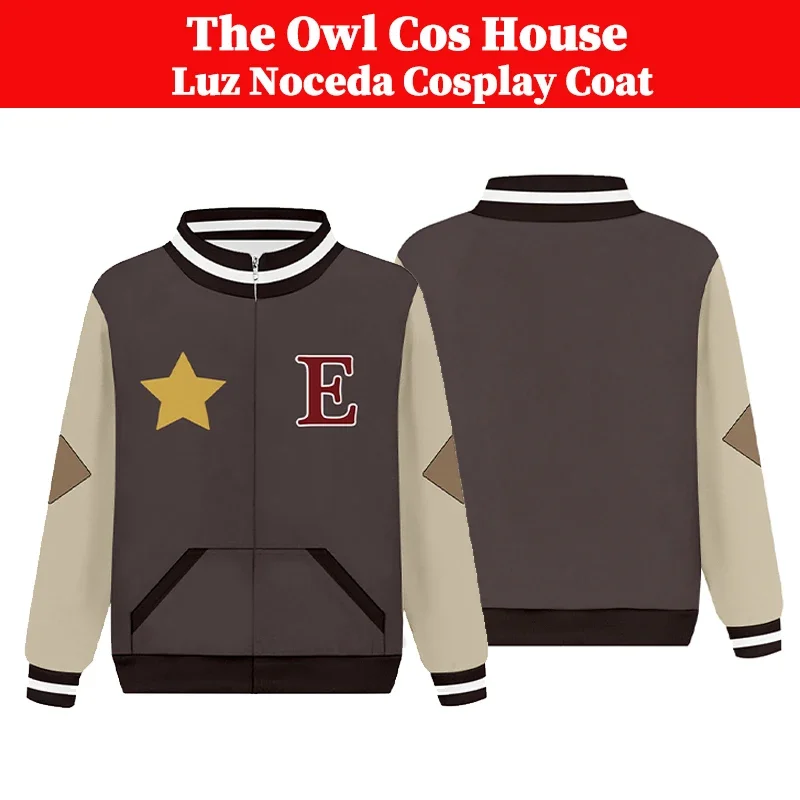 

Adult Kids The Owl Cos House Light Noceda Gus Cosplay Hooded Costume Hoodie Zip Up Baseball Jacket Coat Casual Overcoat Outfits