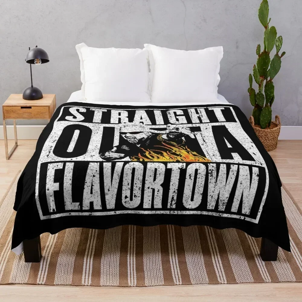 

Straight Outta Flavortown Throw Blanket Cozy Microfiber Throw Blanket for Home Bedroom
