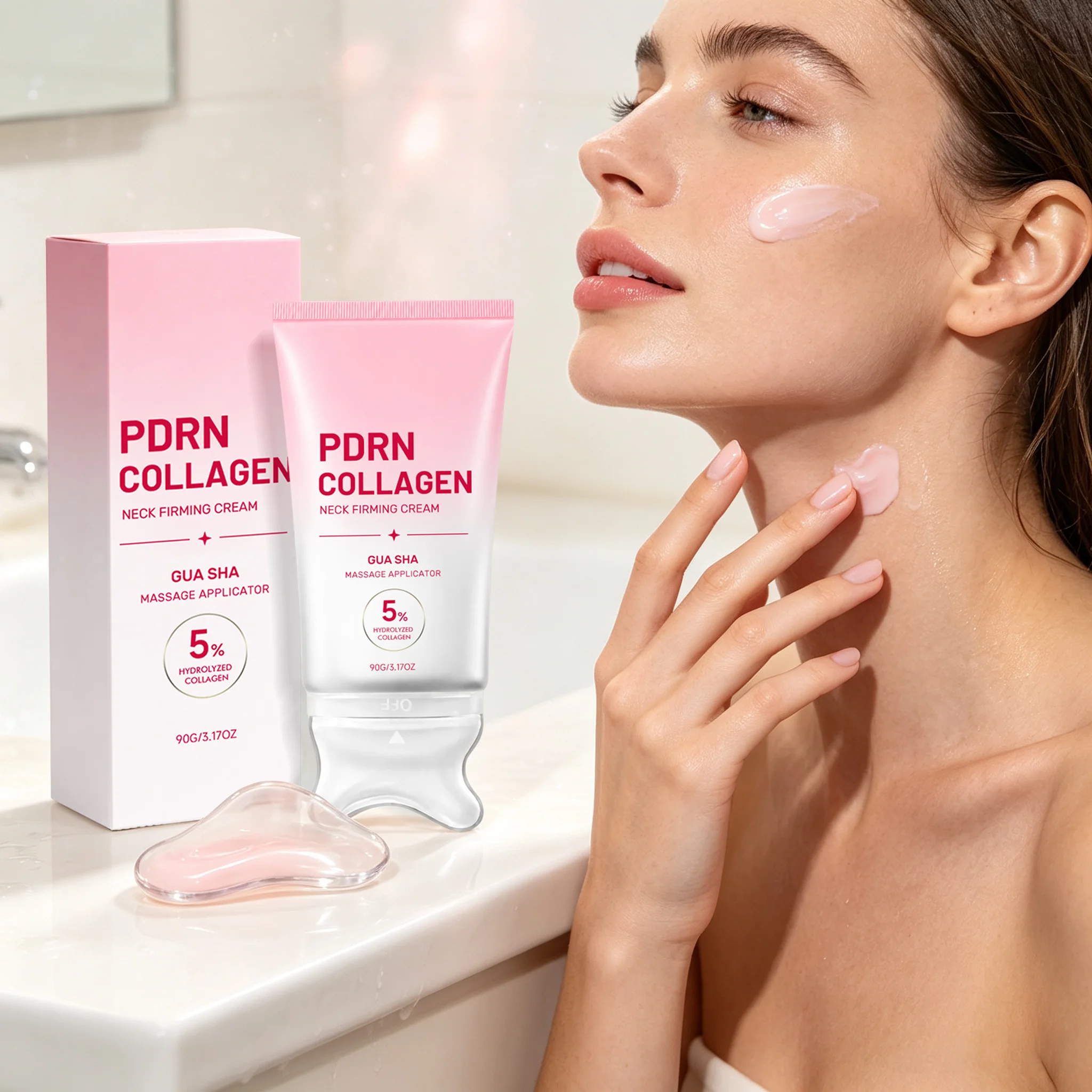 Firm Lifting Neck Cream Deep Hydration Nourishing Skin Reduce Neck Lines Double Chin Brighten Neck Skin Tone Neck Massage Cream