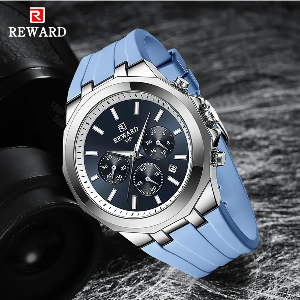 

Reward 83966M Luxury Sports Quartz Men's Watch Luminous Waterproof Calendar Chronograph Watches for Men Relogios Masculino Часы