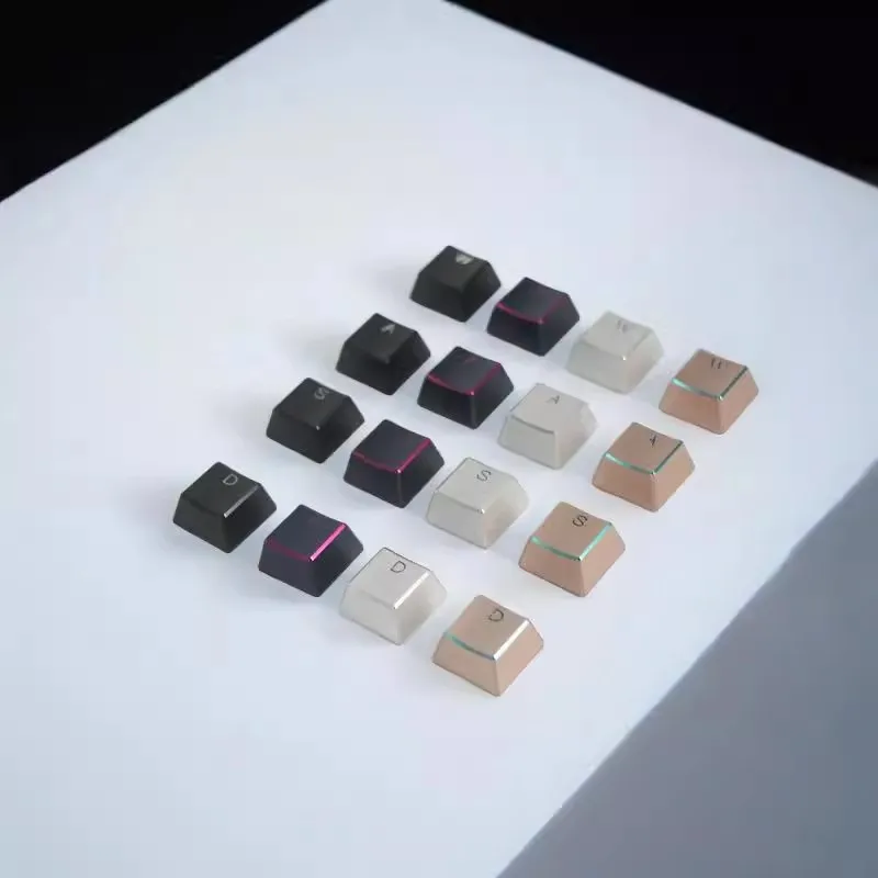 Aluminum Alloy Metal Keycap Transparent CNC High Light Edge 1U Anodized Personalized Keycap Keyboard