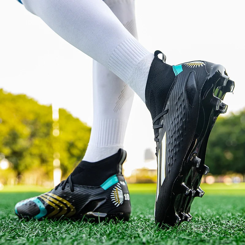 763G High Quality Ultralight Mens Soccer Shoes Non-Slip Turf Soccer Cleats TF/FG Training Football Sneaker Chuteira Campo 35-45