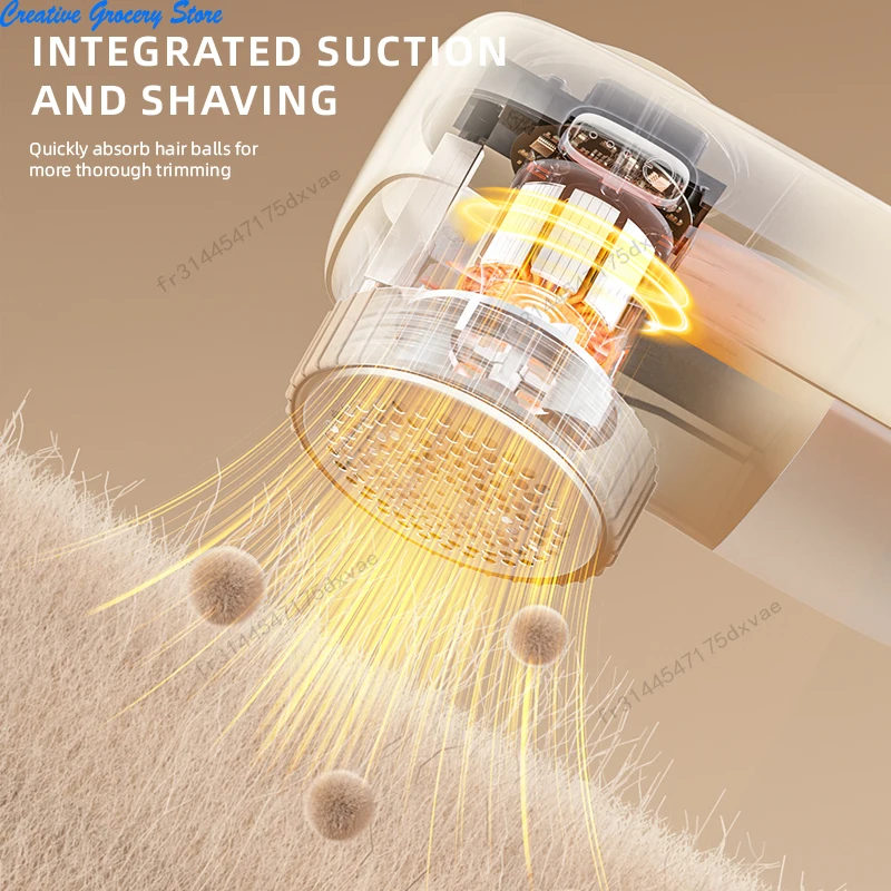 ماكينة تشذيب الوبر بشاشة رقمية ذكية مع ستة شفرات وكبسولة شفط ماكينة لينت الملابس الكهربائية المحمولة القابلة لإعادة الشحن عبر USB #6