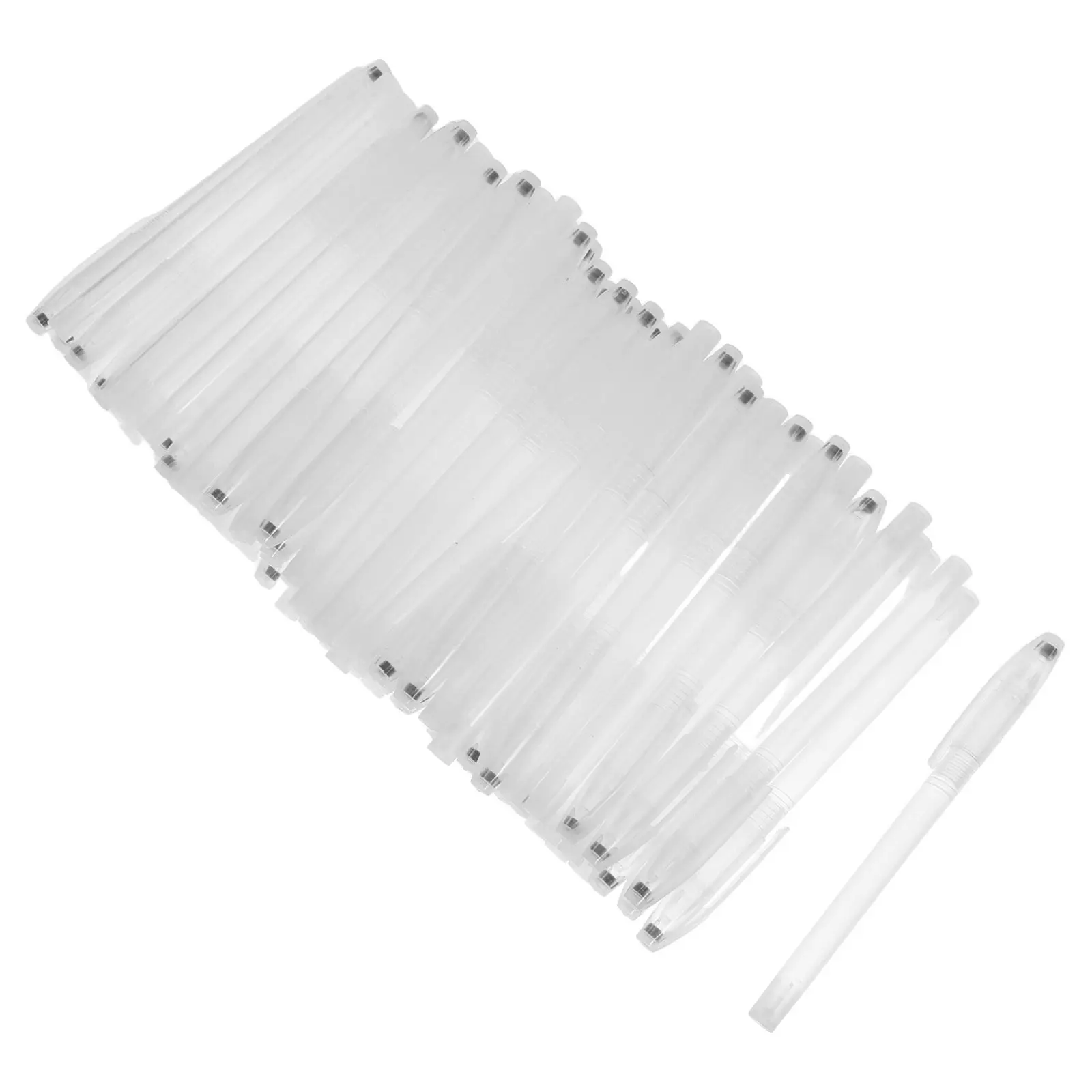 

100Pcs Empty Pen-Holders Clear Plastic Pen Shells Lightweight Comfortable Grip Long-Lasting Durability School Stationery