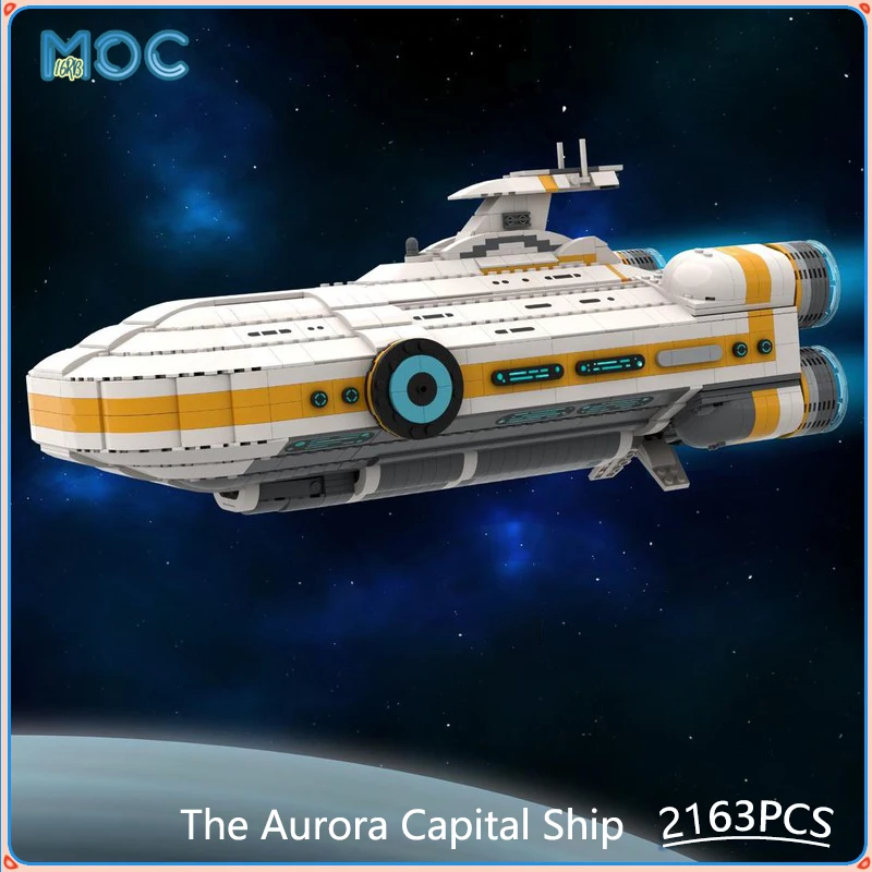 The Aurora Long Range Capital Ship Model MOC Building Blocks DIY Assemble Bricks Space Collection Display Xmas Toy Gifts 2163PCS