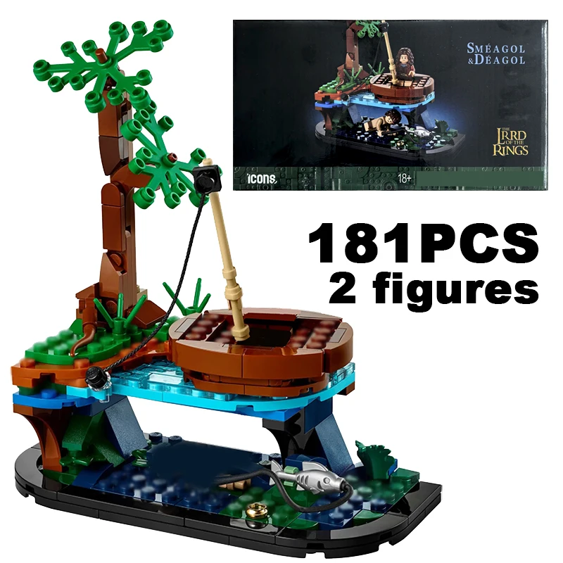 

181PCS The Lord of the Rings Smeagol And Deagol Building Blocks Movie Scene Assembly Bricks Toys Christmas Gift For Boys Adult