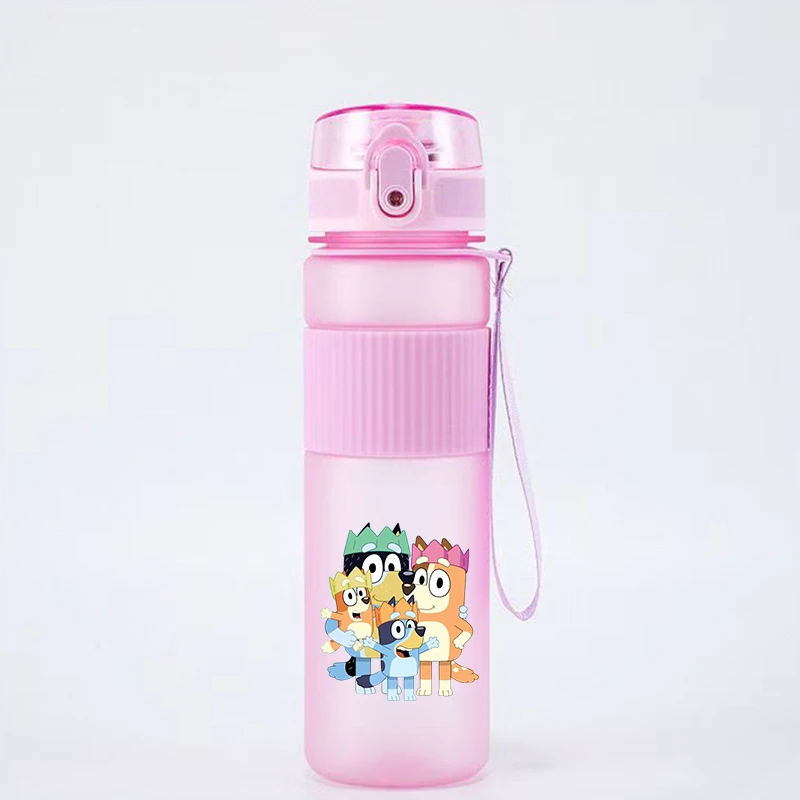 550ml Blueyi Frosted Kettle Water Bottles Anime Bingo Large Drinking Straw Cups Portable Girls Boys Outdoor Office Bottle Gift