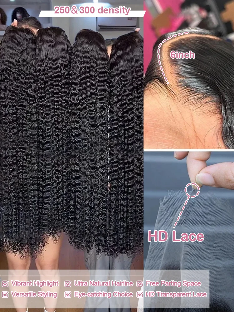 40 46 بوصة موجة عميقة 13x4 13x6 HD الدانتيل الجبهة باروكة من شعر طبيعي 300% المياه مجعد الدانتيل الباروكات الأمامية ارتداء الذهاب 7x5 شعر مستعار بدون صمغ للنساء