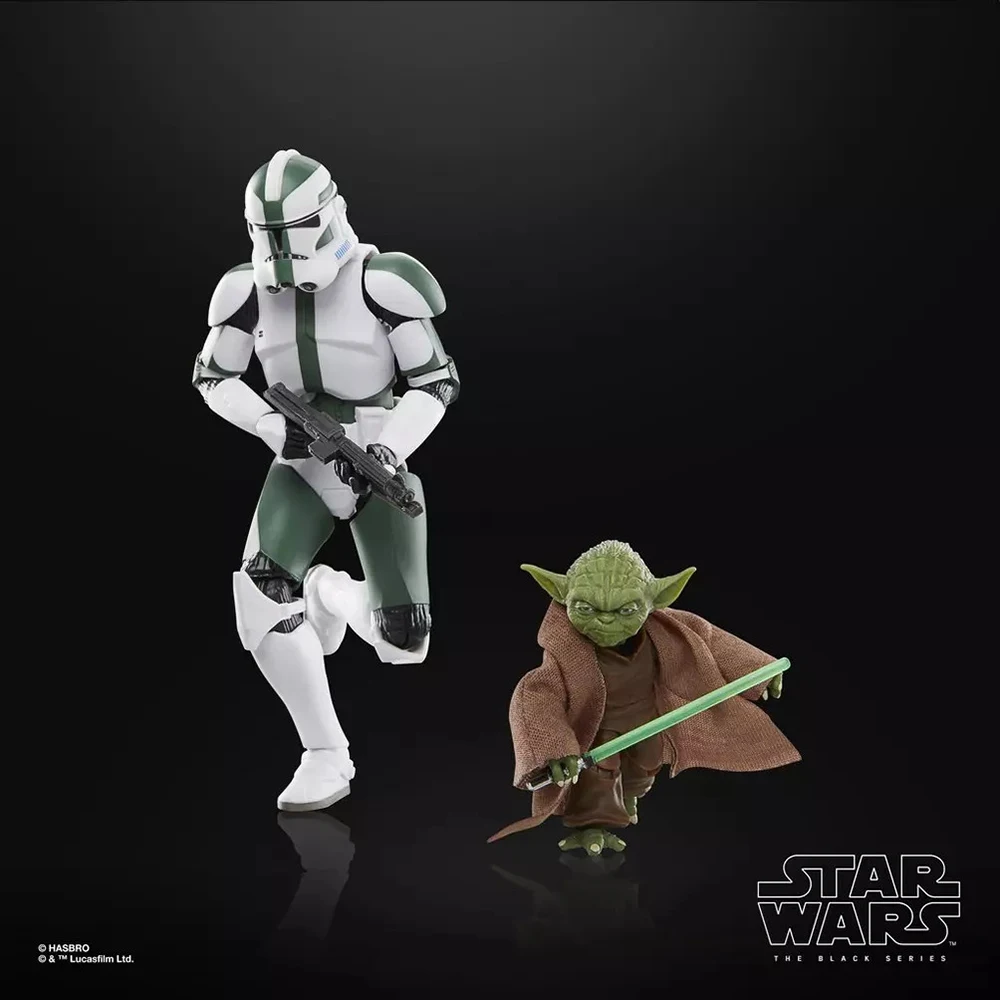 Zamów w przedsprzedaży Oryginalna figurka Hasbro Star Wars The Black Series Yoda & Clone Commander Gree 6 cali (15 cm) Model G0213