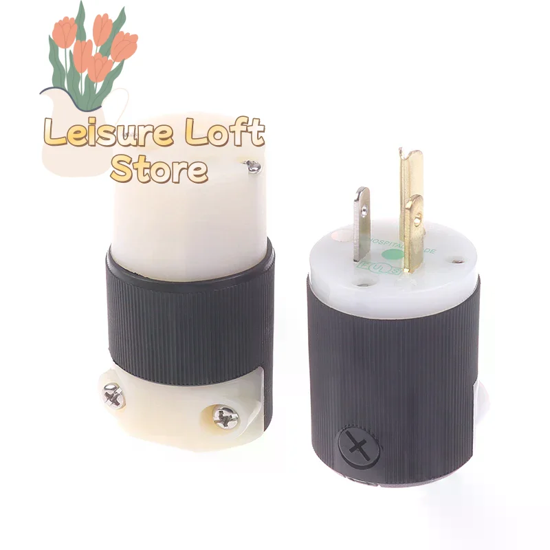 NEMA 5-15R AC Power Socket - US Standard Female Outlet with HBL5266C Copper Connector for HiFi Audio & Equipment