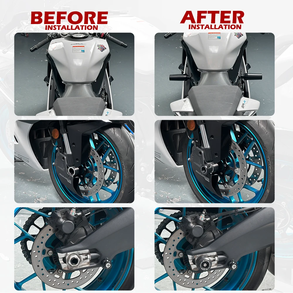 ل CFMOTO 675SS 675SR 675SR-R NK675 675 SR/NK/SS/SRR 675NK SR675 المحور عجلة المنزلق الإطار تحطم المتزلجون هدية الحماية