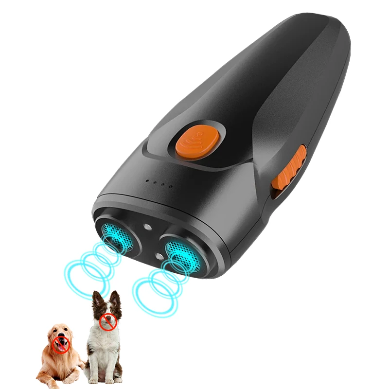 แบตเตอรี่ 1000mah สุนัข Bark Deterrent กลางแจ้ง Sonic Repellent Anti Barking Control อัลตราโซนิกสุนัขอุปกรณ์การฝึกอบรม