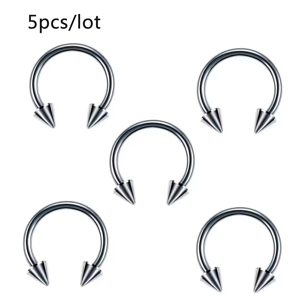 5/16 Stück/Set Körperschmuck Gebogene Nasen-, Ohr-, Bauch-, Lippen-, Zungenringe Set Edelstahl Bauchnabel-, Augenbrauen-Piercings Oreja – Detail 11
