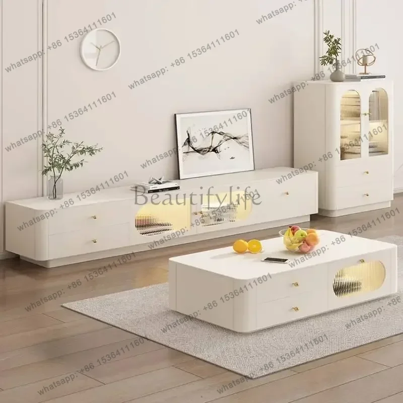 LJY Decoration Drawers Tv Cabinet Glossy Vintage Unique Designer Tv Cabinet Storage Luxury Modern Muebles Para Hogar Furniture