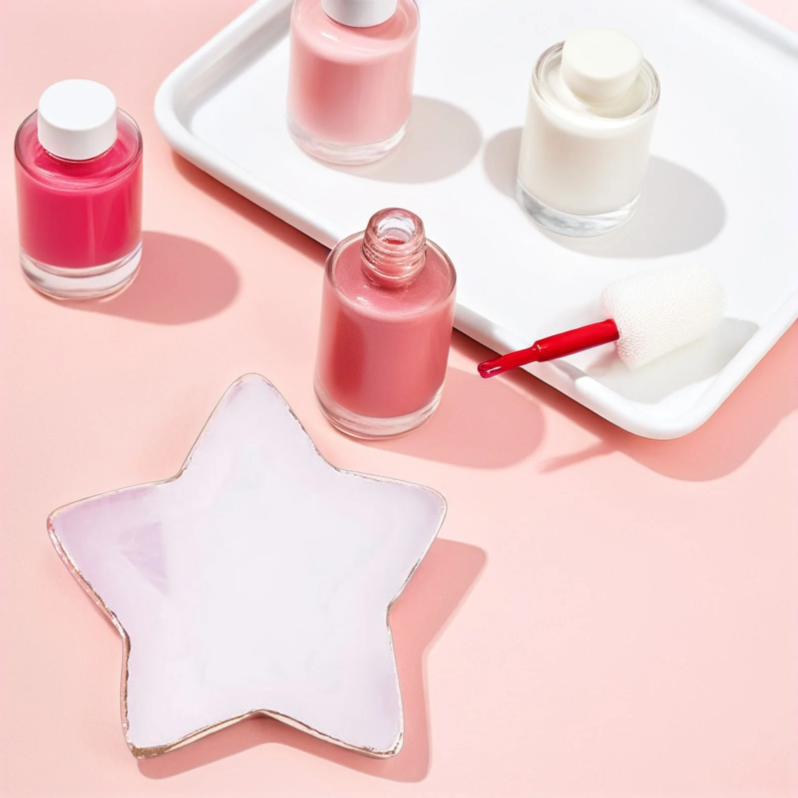 

Stylish Resin Nail Art Palette 1PC Smooth Manicure Color Mixing Display Toning Tool Home Decoration Star