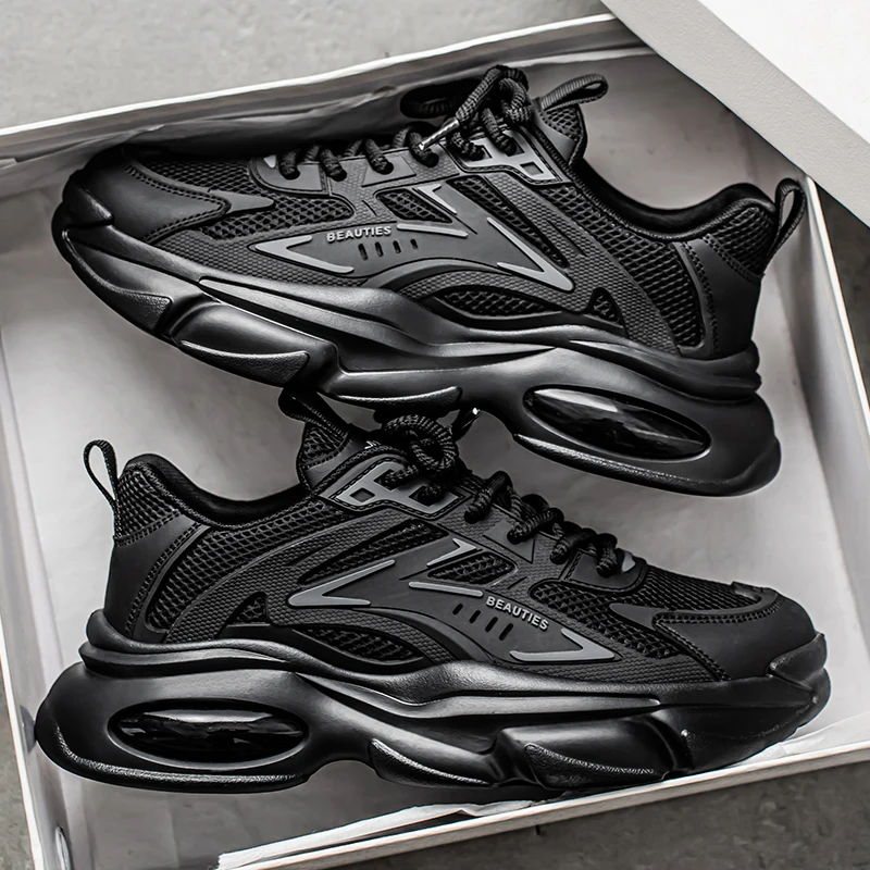 

Мужские низкие кроссовки на осень 2025 — дышащая сетка, нескользящие кроссовки на толстой подошве, модная уличная повседневная обувь ‌