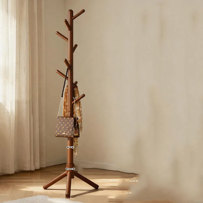 Floor Modern Coat Racks Minimalist Wooden Space Saving Indoor Bedroom Dress Coat Racks Display Nordic Perchero Home Furniture