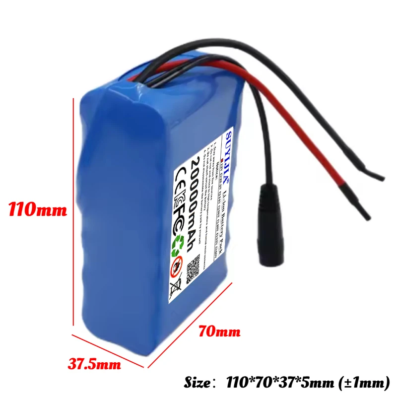 جديد 12 فولت 20ah 40A BMS Orline بطارية 18650 20000 مللي أمبير بطارية ليثيوم أيون عالية السعة XT60 Dc5521 400 واط مصباح دراجة نارية عالي الطاقة