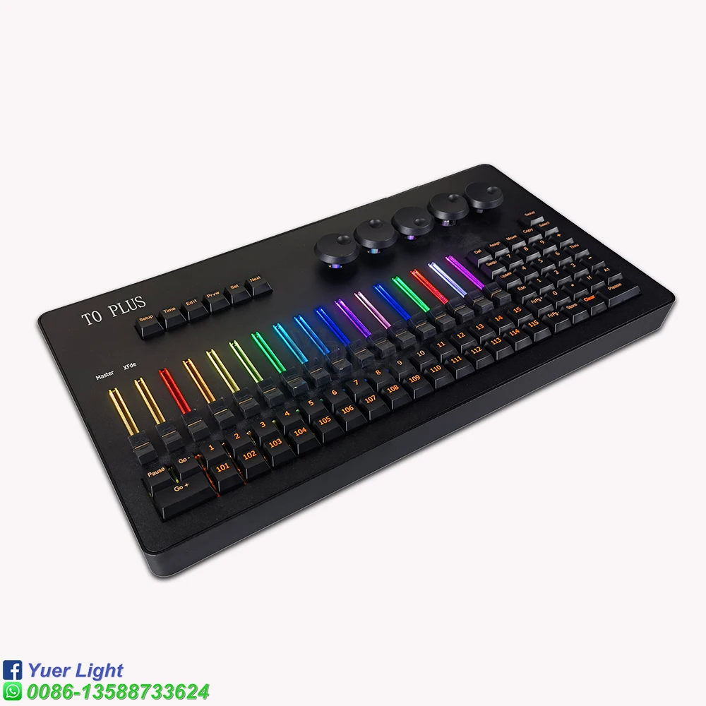 Imagem -04 - Além Disso Palco Iluminação Console Qquipment Controles Controlador Led Movendo Cabeça Luz dj Disco Festa Desempenho Efeito de Palco Novo t0