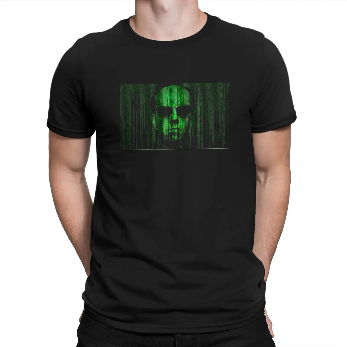 Movie The Matrix Agent Smith Tshirt Homme Men's Clothing Blusas T Shirt For Men