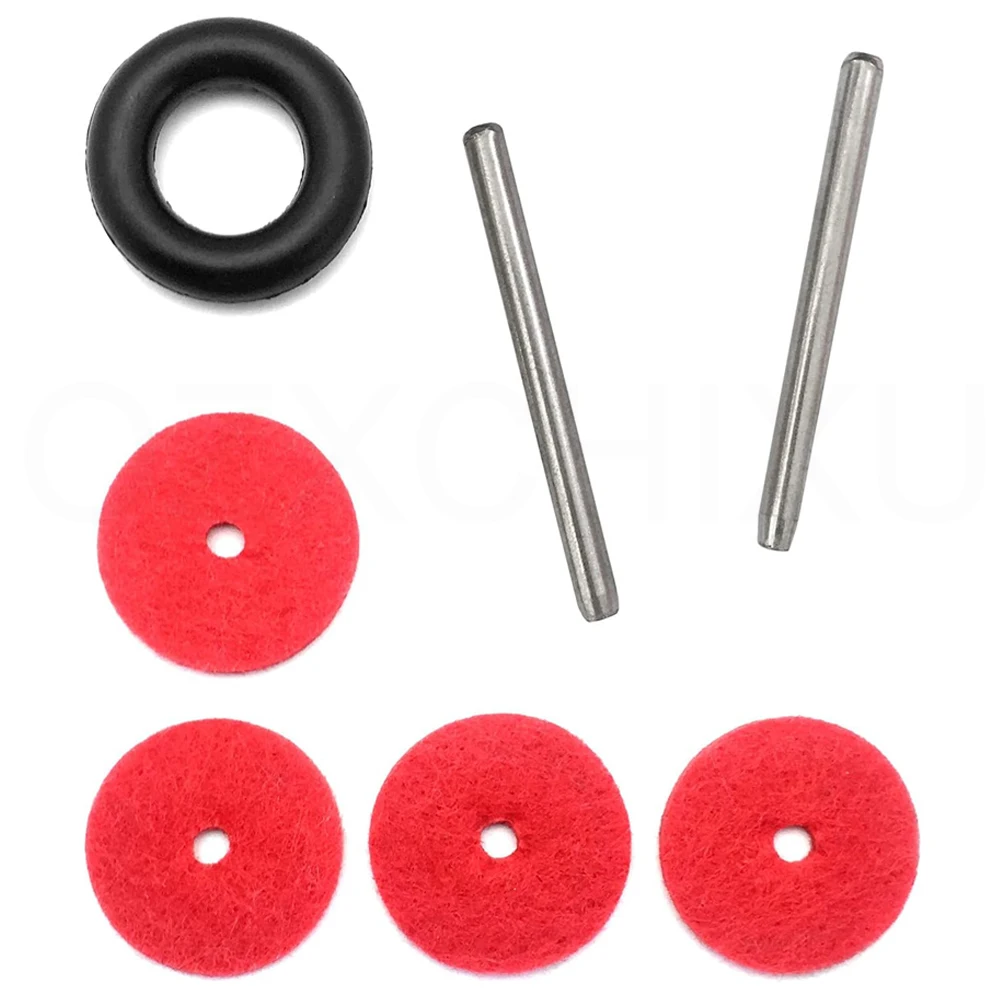 2 uds. De alfileres de carrete para máquina de coser doméstica Vintage de Metal, 4 Uds. De alfiler de carrete rojo, almohadilla de fieltro para accesorios de máquina de coser Singer