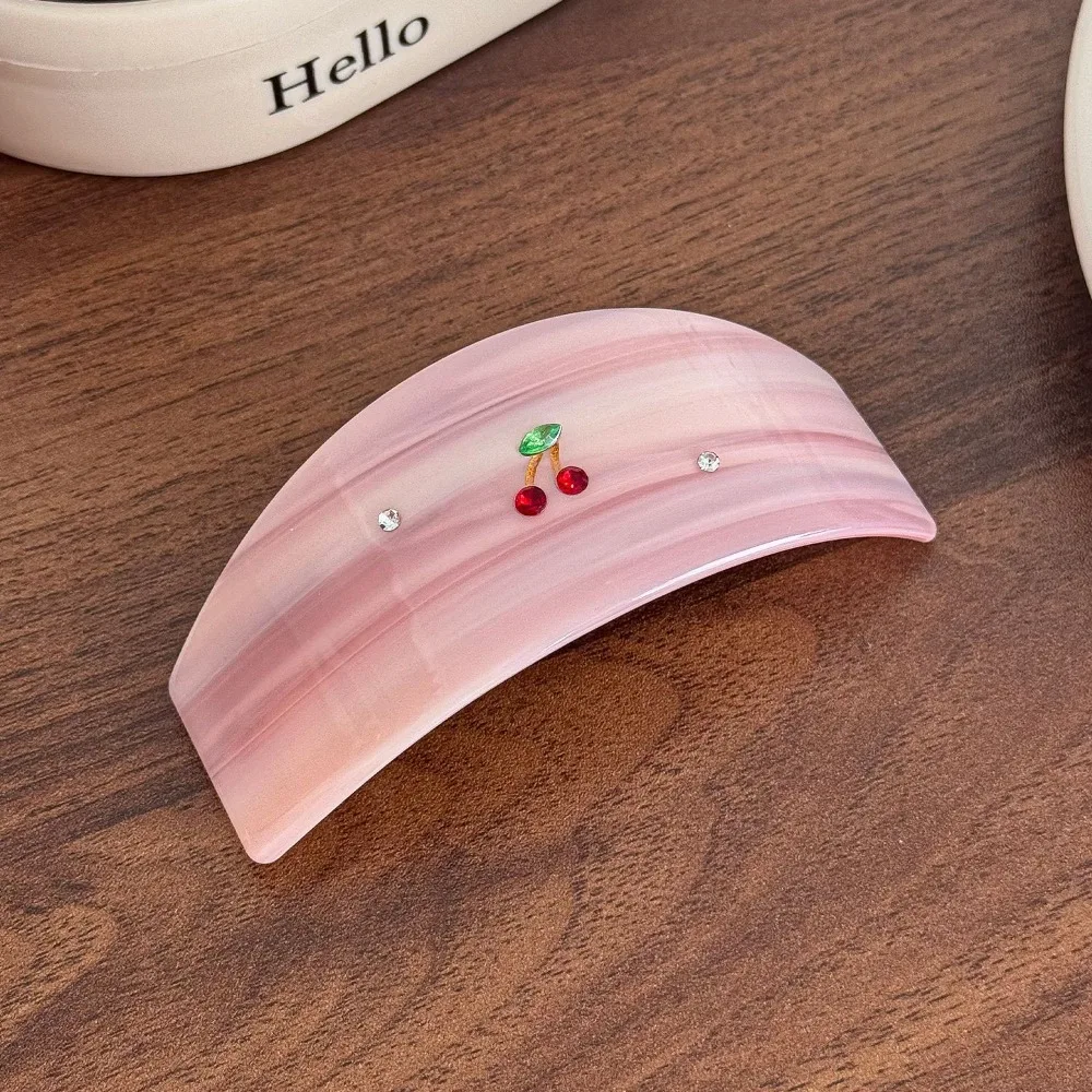 

New Diamond-Studded Acetate Hair Claw Butterfly Shape Sweet Style Hair Clip Floral Pattern Elegant Hairpin Hair Accessories