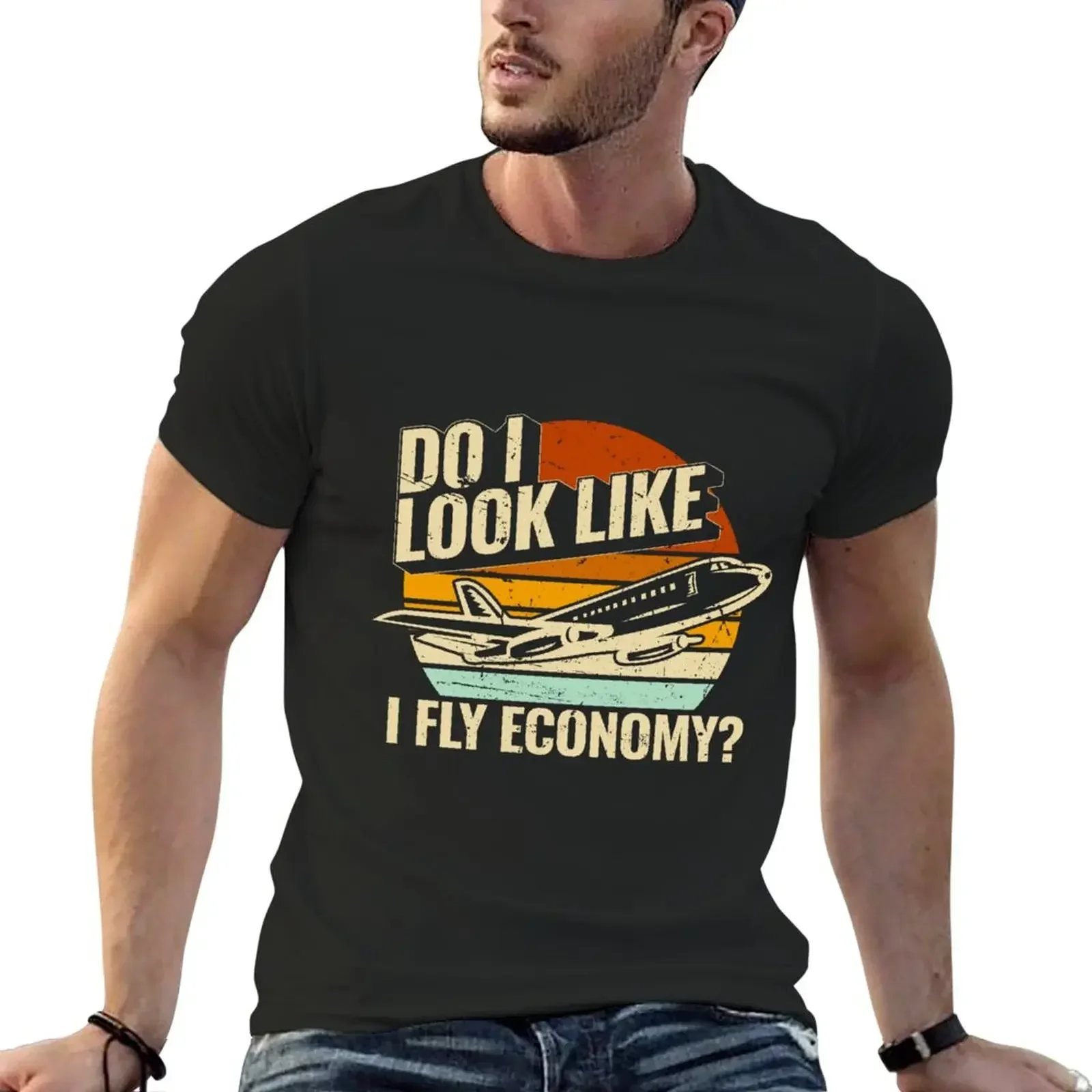 Do I Look Like I Fly Economy? - Funny First Class Flyer T-Shirt sweat heavyweights graphics T-shirt men