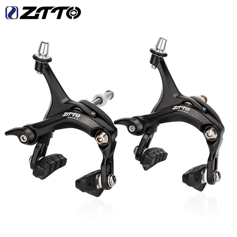 

ZTTO Road Bike Caliper Side Line Pull Rim Brake Alloy Center Mount Front Rear Set 39-73mm Reach for 700C 25c 28c 32c 35c Wheel