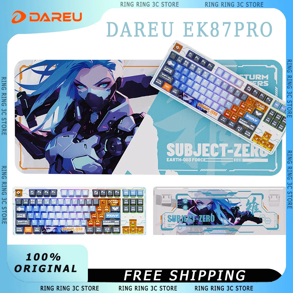 

Dareu Ek87pro IP Bluetooth Mechanical Keyboard 3-Mode Hot Swap RGB Gasket Low Latency Custom Gaming Keyboard Laptop Accessories